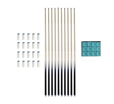 Standard Pool Cues x 10, Tip &